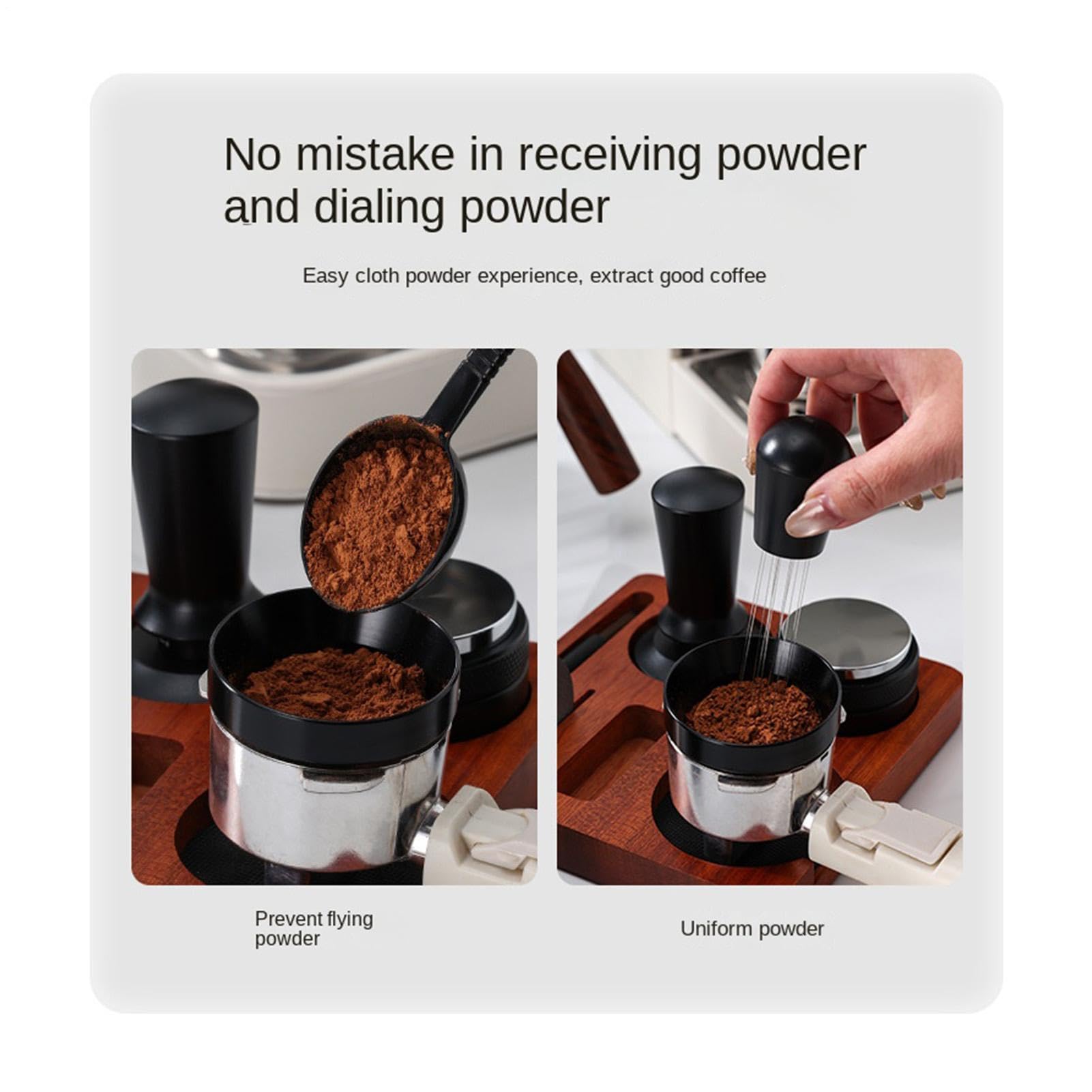 Kit de tassage café – Innovative Design Comfortable Easy to Use 7 pièces ergonomiques antidérapantes, Entonnoir Doseur pour Distribution, la maison, cuisine le | Multipurpose Outdoor Indoor Utility S