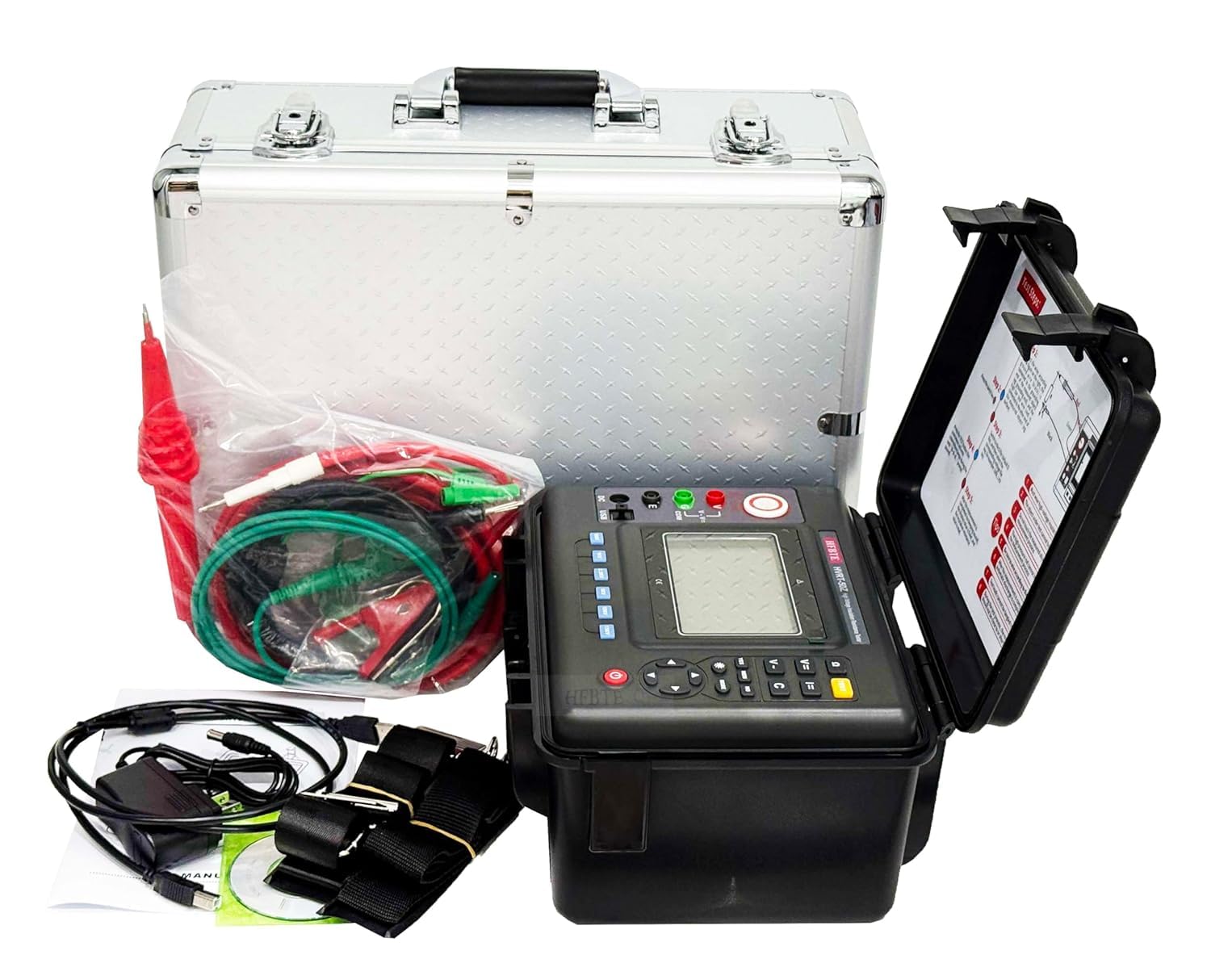 High Voltage Insulation Resistance Meter Tester 15KV Megohmmeter with Insulation Resistance 0.01MΩ～50TΩ Insulation Resistance Test,Voltage Test,DC Current Test,Capacitance Test Function
