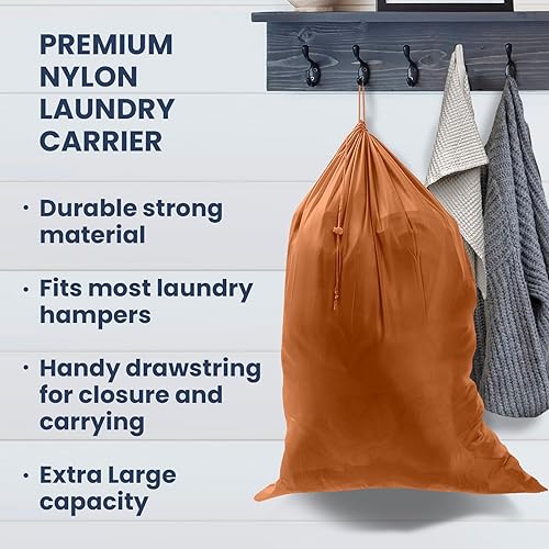 Miniatura 2 de Bolsa de lavandería de nailon resistente de alta calidad, cesta de ropa con cordón, artículos esenciales para el hogar y la universidad