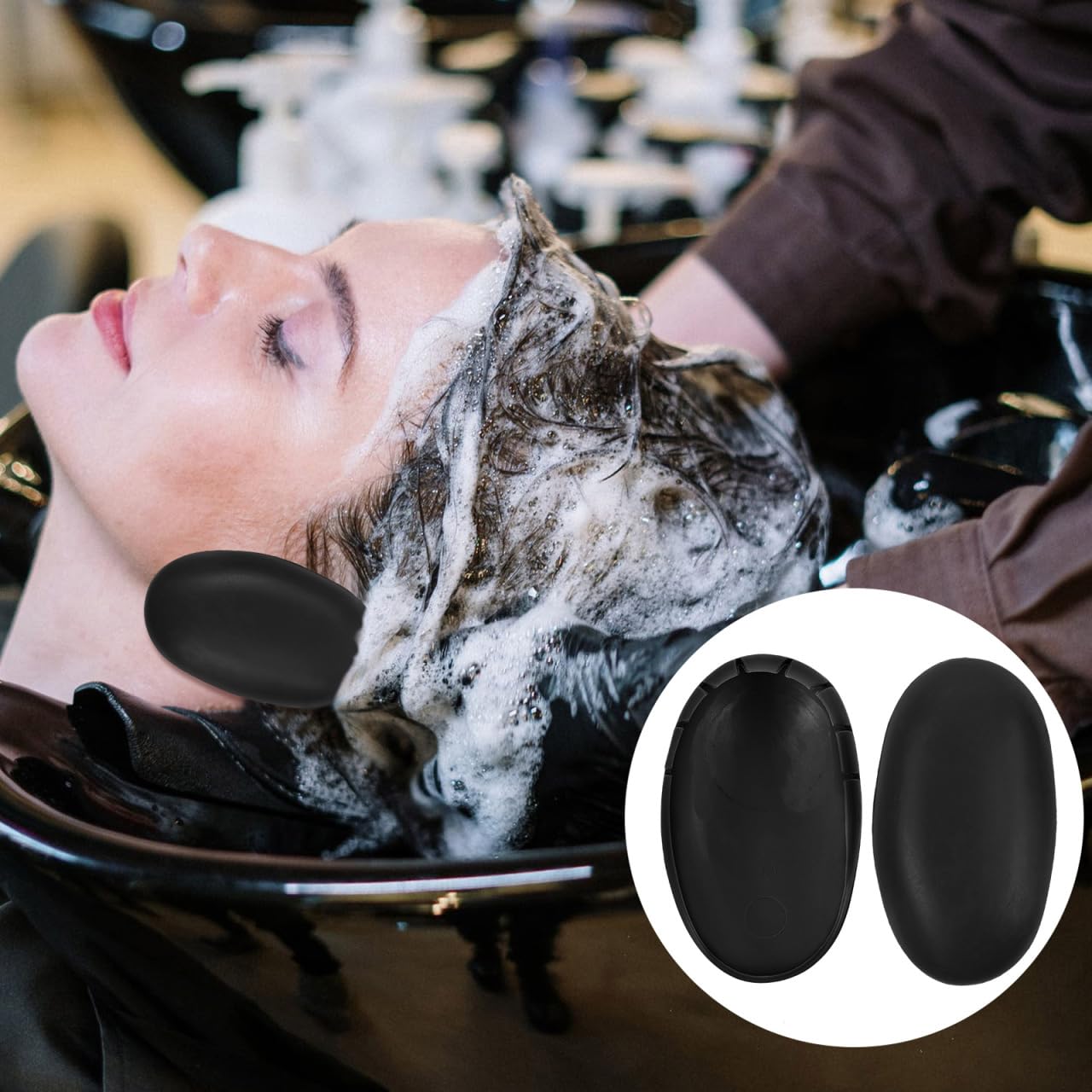 Healeved 3 Pairs Ear Covers for Hair Dye Ear Protector for Hair Dryer Ear Shower Caps Ear Shield Earmuffs Hair Coloring Ear Caps for Salon Barber Home Hair Dye Bathing
