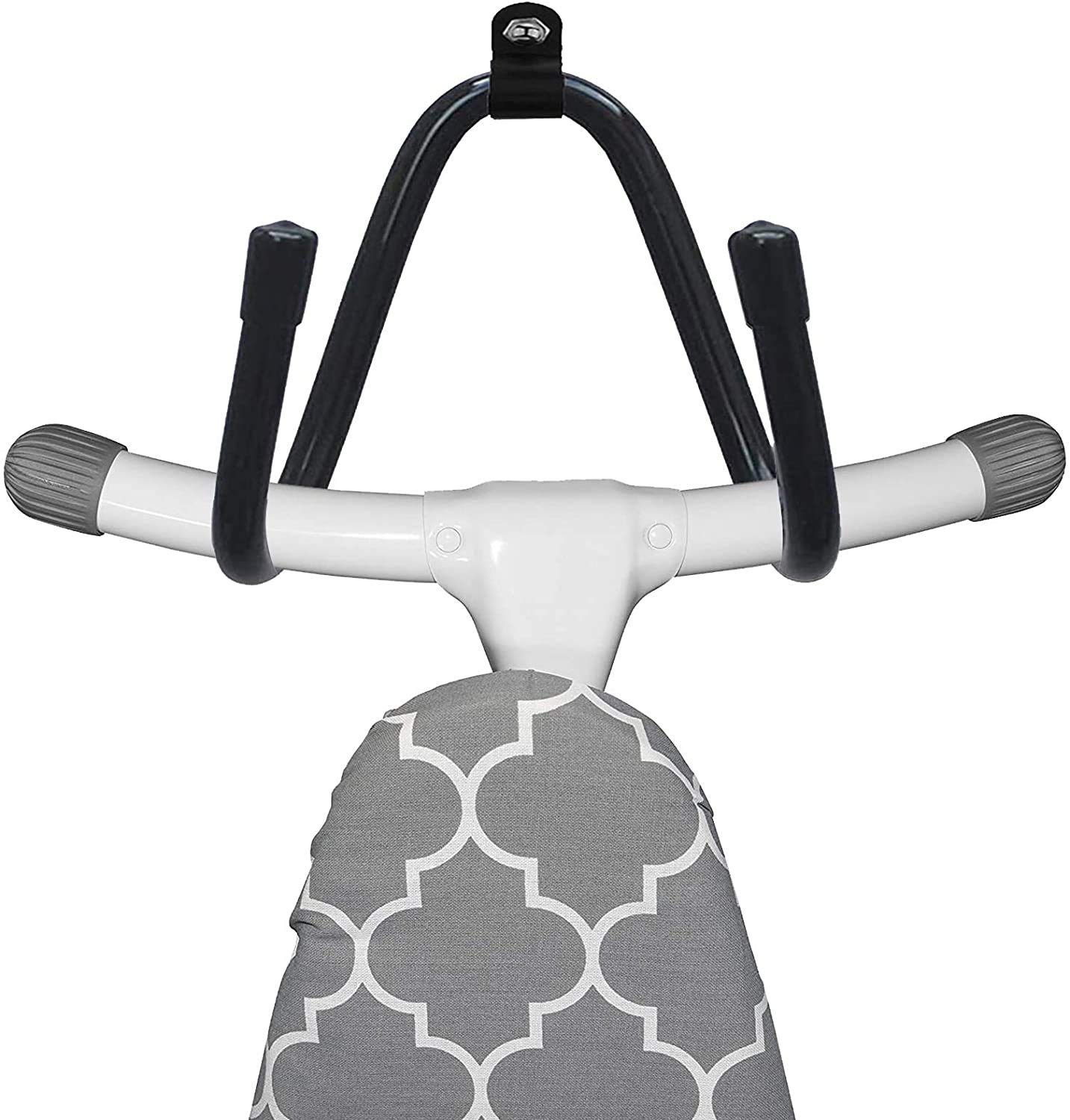 AUXPhome Metal Ironing Board Holder, Wall Mount Ironing Board Hanger Storage Organizer Display - Adjustable Rack Suitable for All Ironing Boards, for Laundry Rooms, Utility Room, Garage