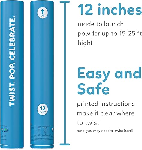 Miniatura 3 de Cañones de polvo arcoíris bombas de humo biodegradables poppers  Paquete surtido de 6  Lanzamiento de 25 pies  12 pulgadas  Decoraciones para