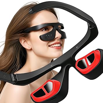 Under Eye Red Light Therapy Device, Red Light 63010nm Therapy Glasses for Treatment of Eye Bags,Dark Circles,Puffiness periorbital for Treating Light Black