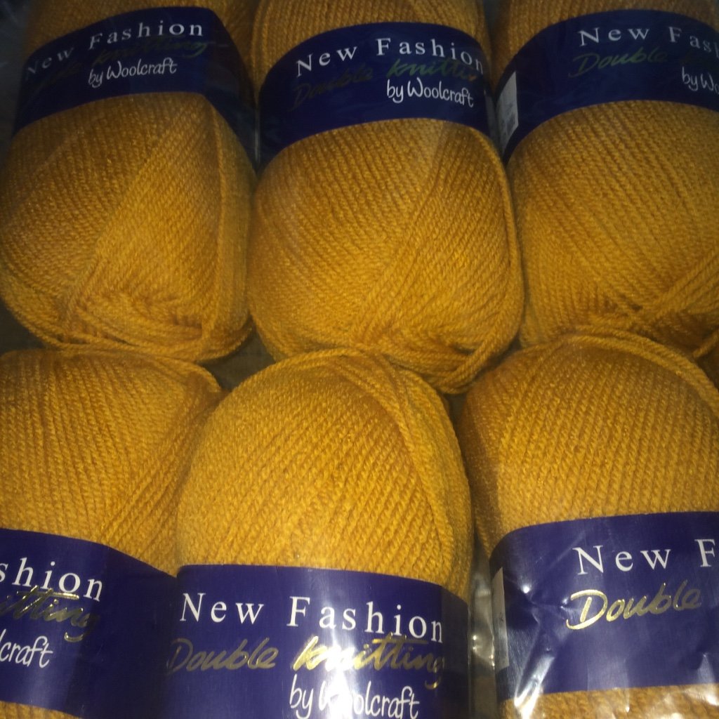 New Fashion 5 X 100G Mustard 140 5 X 100G Woolcraft Dk Double Knitting Wool, Yarn (5 X 100G Mustard 140)