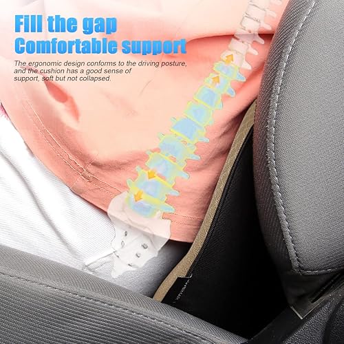 Miniatura 4 de Cojín de asiento de automóvil, almohadilla de espuma viscoelástica para asiento de automóvil, cómoda almohada de respaldo bajo y coxis para aliviar