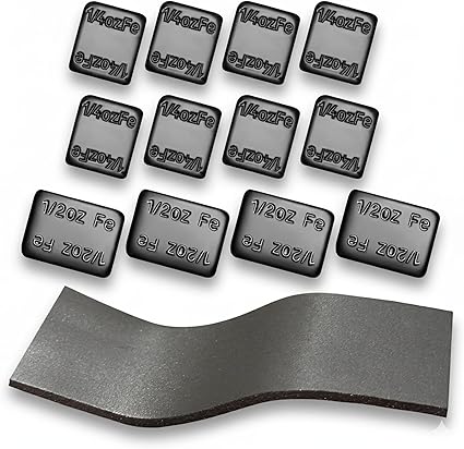 Kypikosp Pinewood Weights Kit - 7OZ Total - 4OZ 12 pcs 2 Sizes Derby Weights & 3OZ Stick-on Flexible Weight for Derby Car Kit Pinewood Car Kit Increasing Speed-No Drilling,Race Legal,Precise Matching