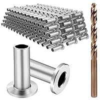 Vista 10 de BLIKA Paquete de 20 fundas protectoras de acero inoxidable para barandillas de cable de cubierta de 1/8 pulgadas, 5/32 pulgadas o 3/16 pulgadas