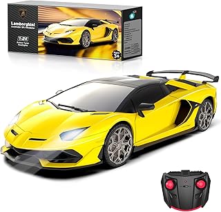 Lamborghini Remote Control Car, 1:24 Scale Electric Sport Racing Hobby Toy Car Lamborghini Model Vehicle for Boys Girls Bi...