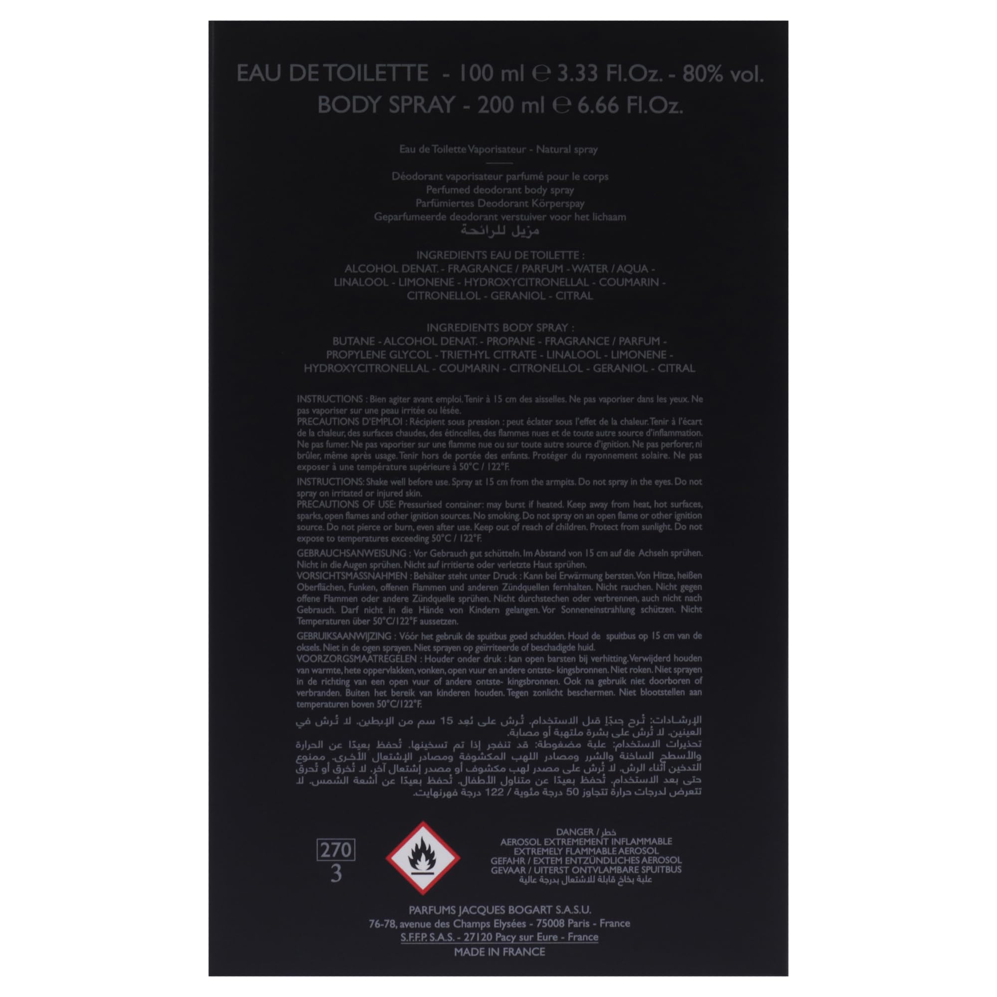 Coffret Silver Scent Edt V100Ml + Bs 200Ml, Jacques Bogart, Sem