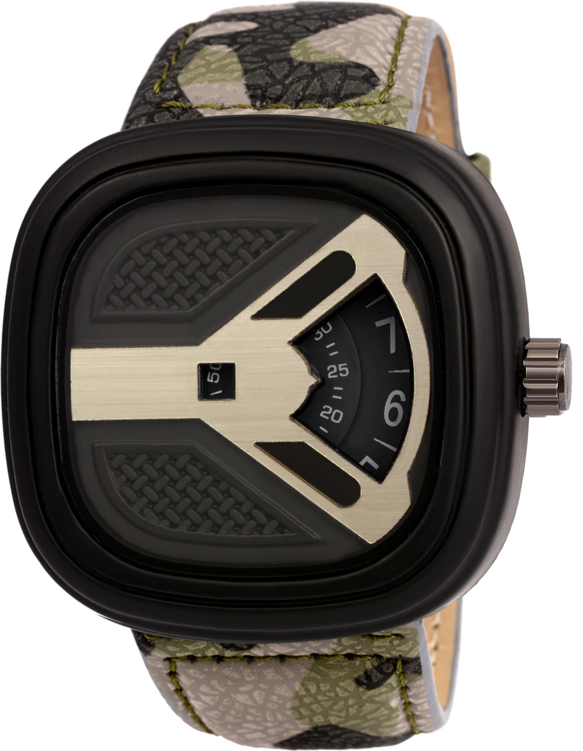 V&Y Attractive Black Square Dial with Green Army Leather Strap Analog Watch - for Men (B0D4DXN2VN) Amazon Price History, Amazon Price Tracker