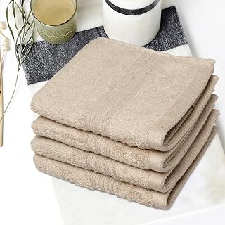 Spaces 100% Cotton Face Towels for Men & Women Pack of 4 | Ultra Soft & High Absorbent Face Towel for Gym| Quick Dry, Nano... Price In India