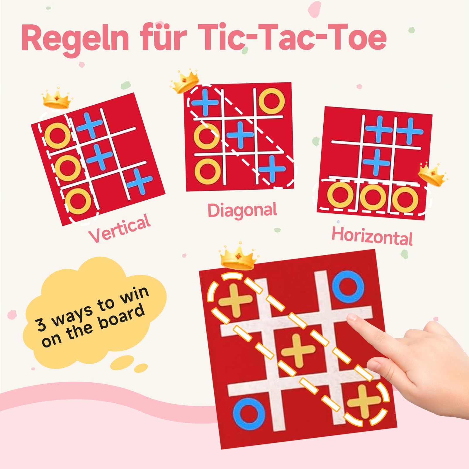 Tic Tac Toe zabawka, 12 sztuk filcowych Tic Tac Mini, przydatny upominek na urodziny dziecka, kolorowa gra Tic Tac Town, zabawka edukacyjna, nadaje się na urodziny, Dzień Dziecka, do domu, szkoły, na