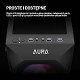 GAMDIAS AURA GC1 ELITE ARGB ATX Obudowa PC Mid Tower Wentylator 4 x 120 ARGB Panel przedni z siatki o wysokiej cyrkulacji powietrza Panel boczny ze szkła hartowanego Instalacja bez użycia narzędzi