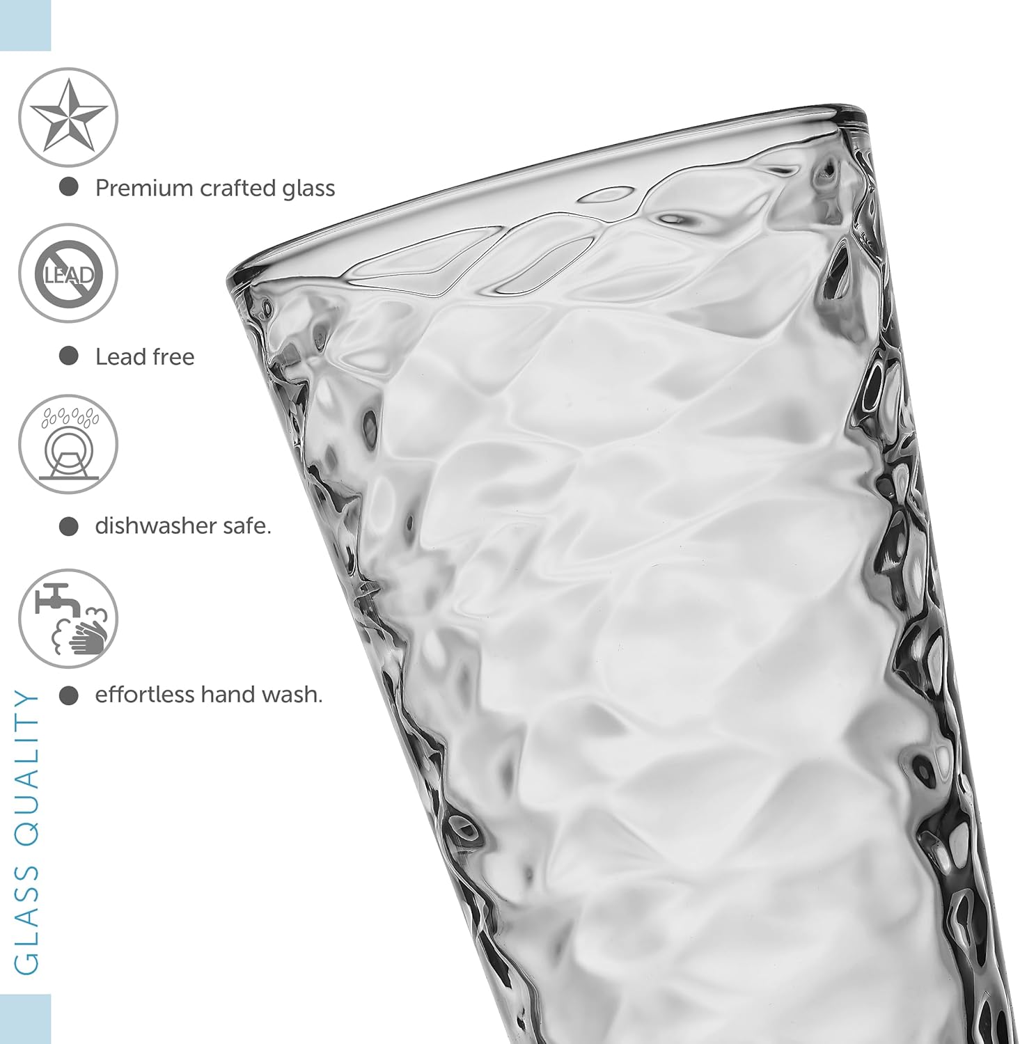 Biscayne 18-Piece Family Drinking Glasses Set - Drinking Glassware Set with Highball Cooler, DOF (Double Old Fashioned), and Juice Glasses - 6 Each - Image 5