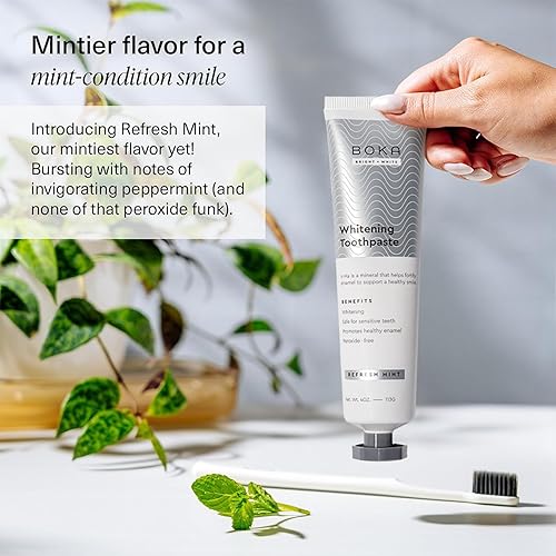 Miniatura 4 de Boka Pasta de dientes sin flúor - Nano hidroxiapatita, remineralizante, dientes sensibles, blanqueamiento - Recomendado por dentistas para el