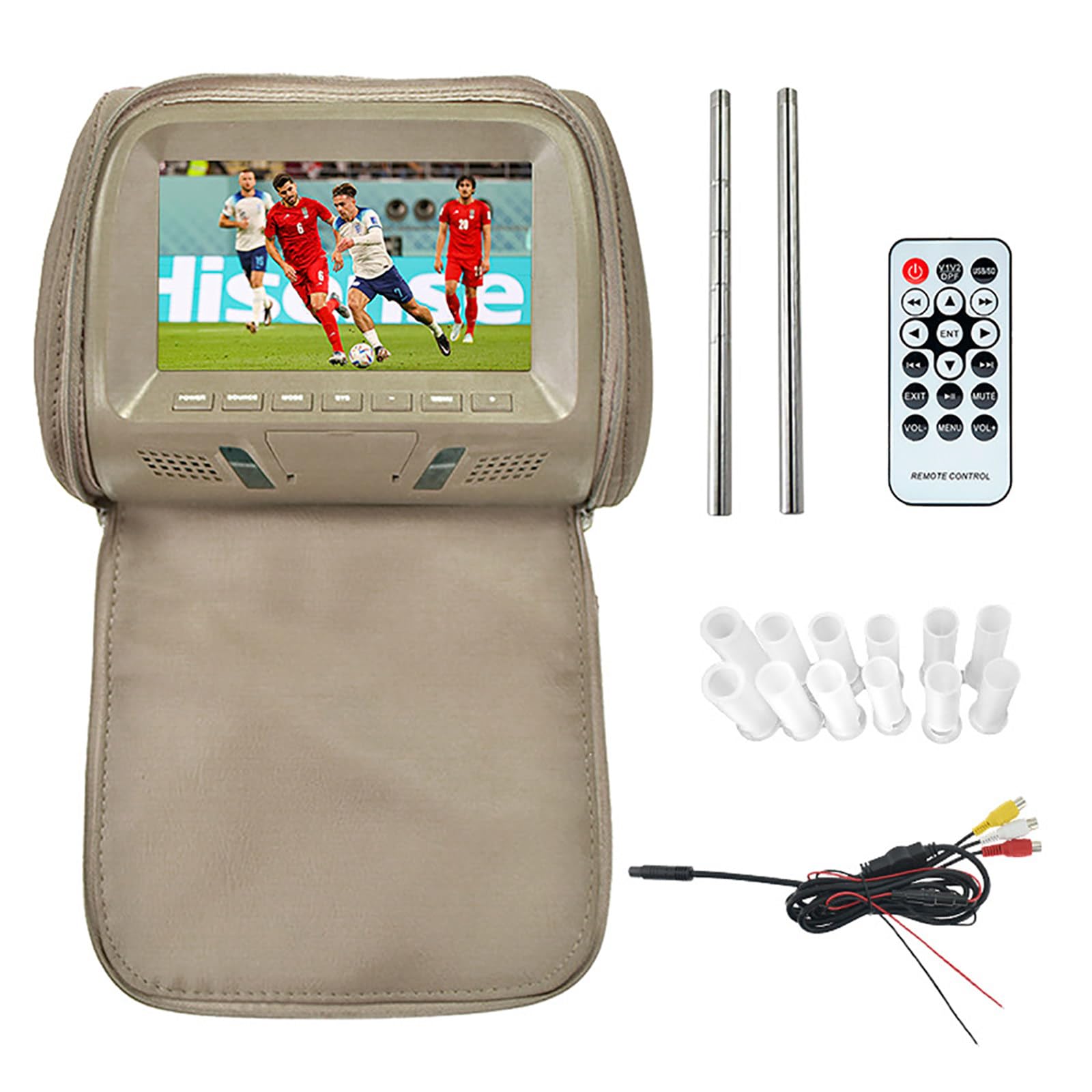 ZILOOK 7-Inch Car Player, Rear Entertainment Display, Supports 1080P Video, Can Recognize USB/SD/TF/U Disk, With Speaker,MP5withZipper