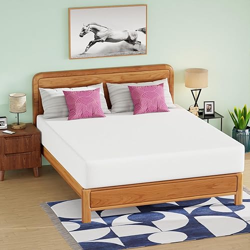 Miniatura 27 de BestMassage Colchón matrimonial de 10 pulgadas | Espuma viscoelástica de gel | Tacto firme medio | Blanco | Cama en una caja, certificado