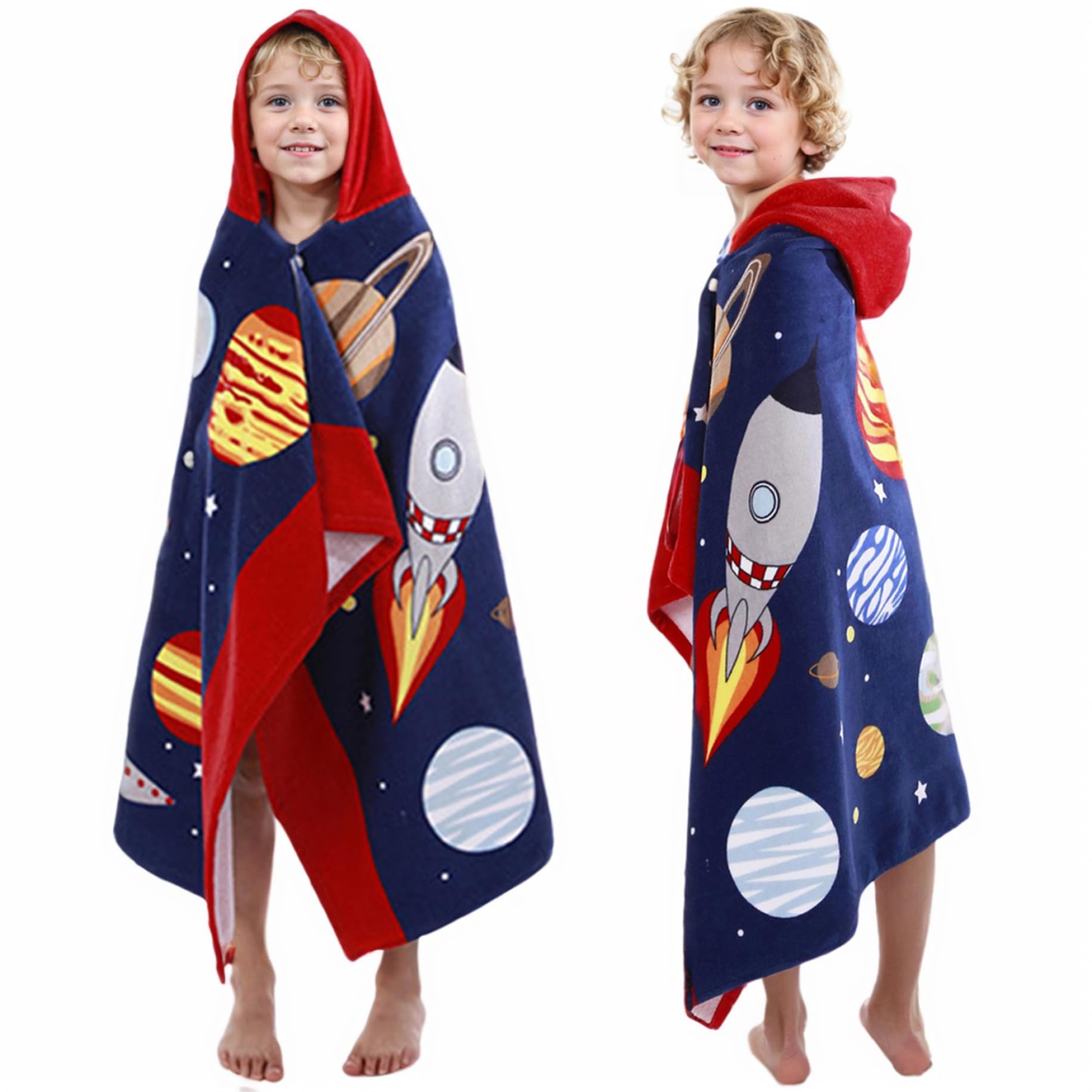 Bonalake Hooded Towels for Kids Soft and Absorbent Kids Hooded Bath Towel 30x50 Inch Towels with Hood Breathable Toddler Towel for Girls and Boys with Hood Toddler