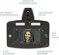 Vista 4 de uAttend Touch-Free Voice Control and Facial Recognition Time Clock with Temperature Reader (DR2500)