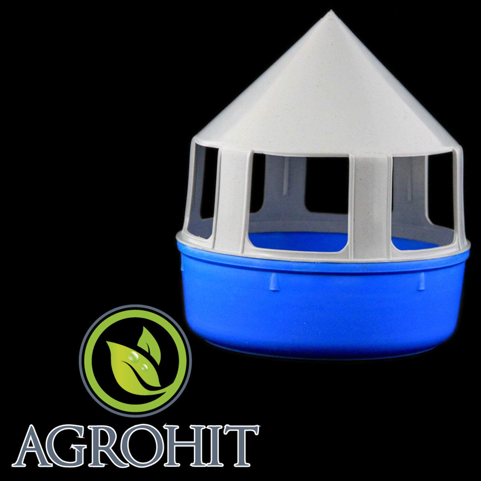 AGROHIT Porta Grit e Sali per Colombi 20,5x22,7 cm in Plastica, Per l'alimentazione degli uccelli, in particolare per i piccioni, Feeder, Bottiglia per mangime per uccelli