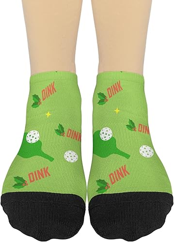 Vista 2 de devor Calcetines tobilleros para mujer, calcetines de algodón para mujer, calcetines de tobillo de moda, paquete de pickleball para niñas, Blanco