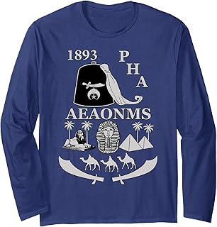 Shriners 1893 PHA Pharaoh AEAONMS Freemasons Father's Day Long Sleeve T-Shirt