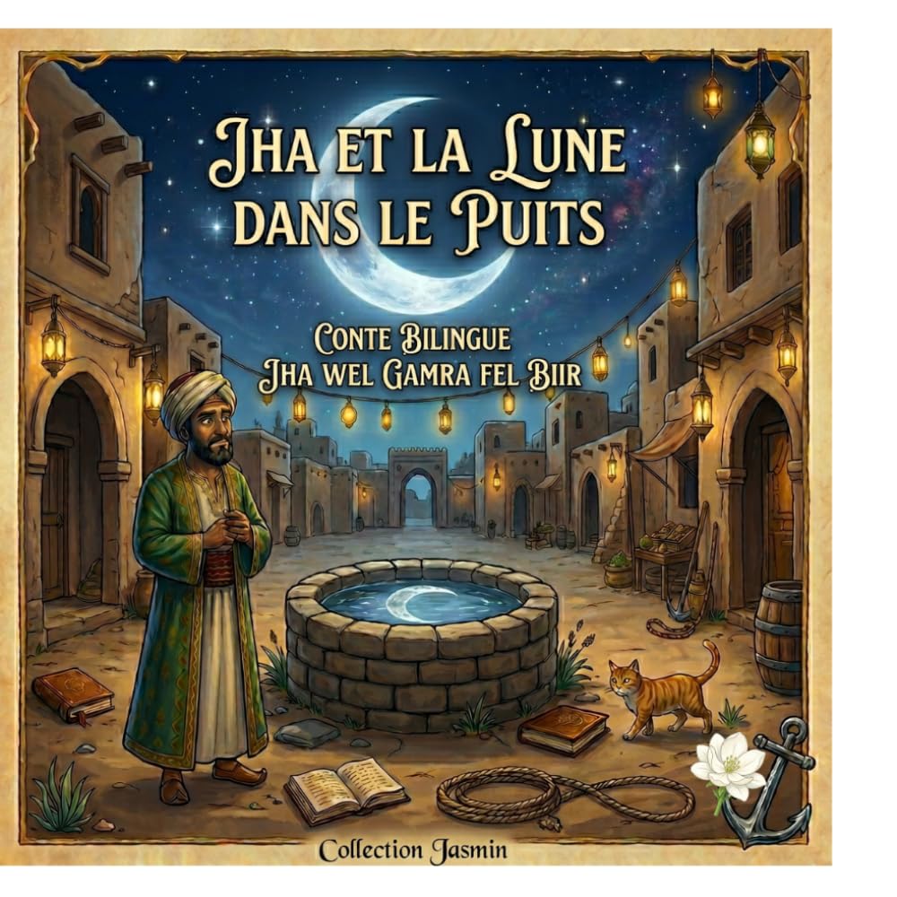 JHA ET LA LUNE DANS LE PUITS: Conte bilingue français et derja Tunisien - Une légende de Tunisie (COLLECTION JASMIN)