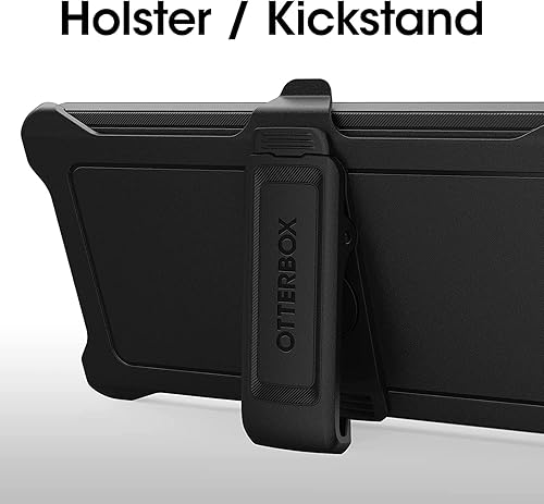 Miniatura 5 de OtterBox Funda para Galaxy S23 Ultra (Solo) - Serie Defender - Negro, Resistente y Duradero - con Protección de Puertos - Incluye Soporte con Clip y