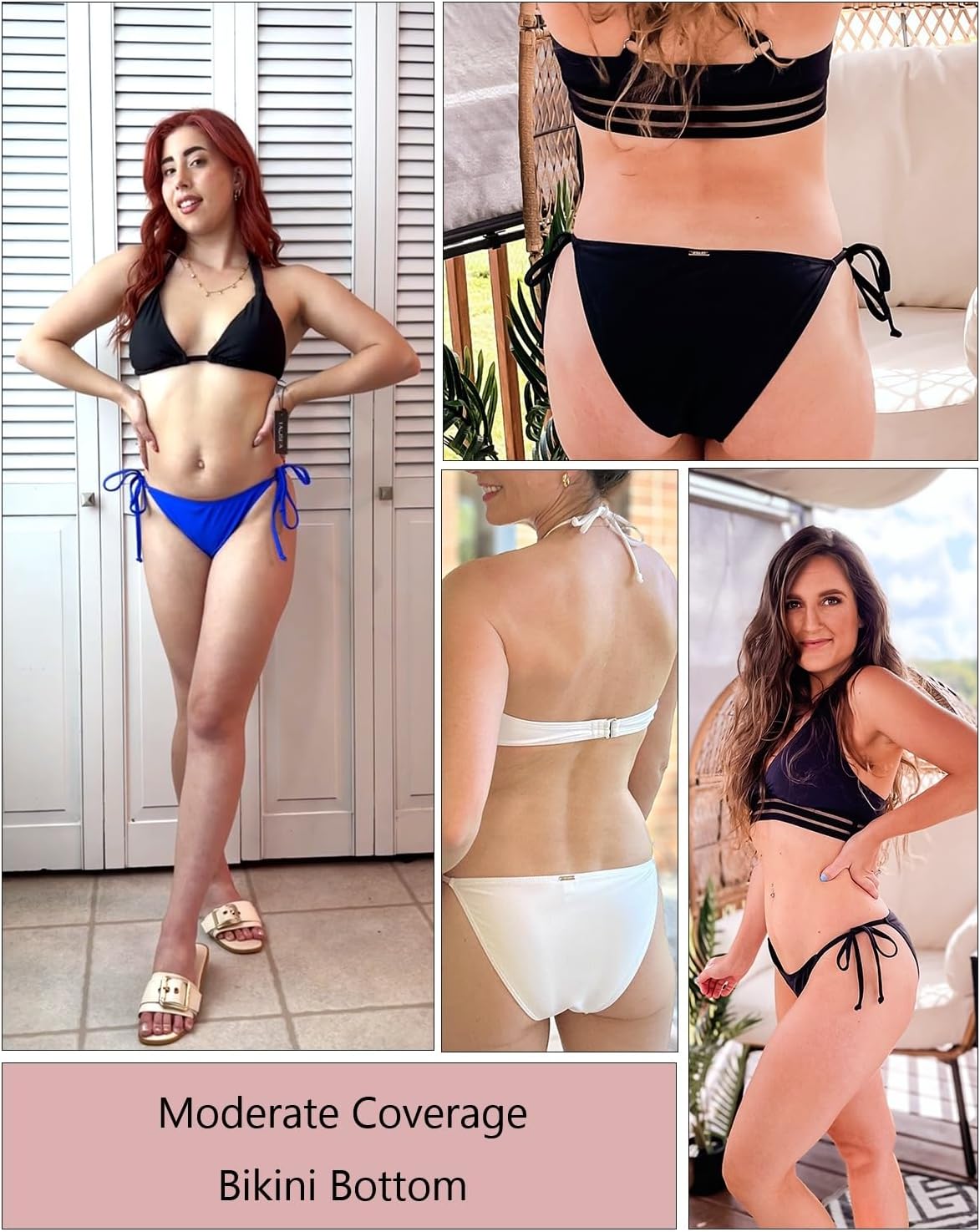 Zmart Women's String Tie Side Bikini Bottoms Cheeky Bathing Suit Bottom Low Waisted Swim Bottom - Image 6