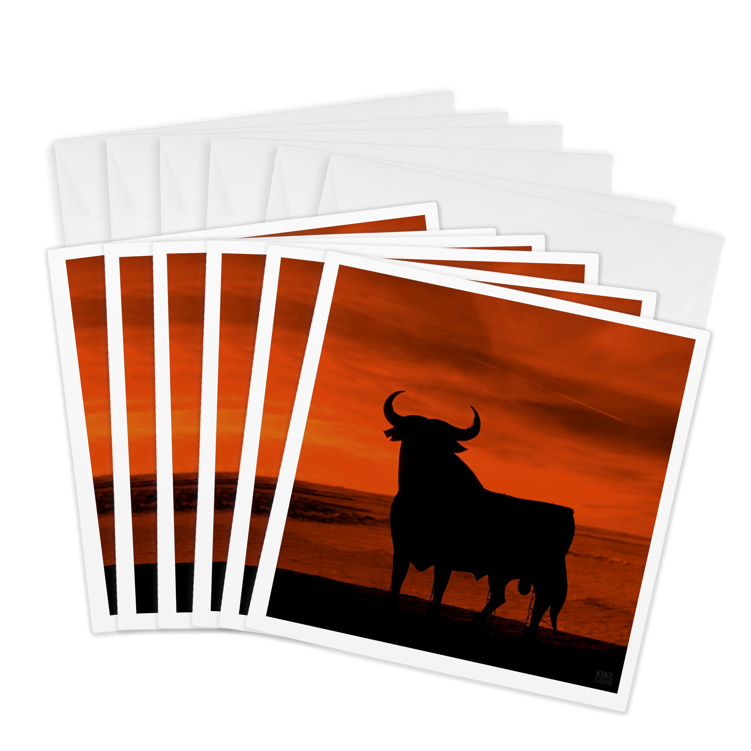 Cartes de vœux Taureau Osborne illustration artistique monument espagnol - 8