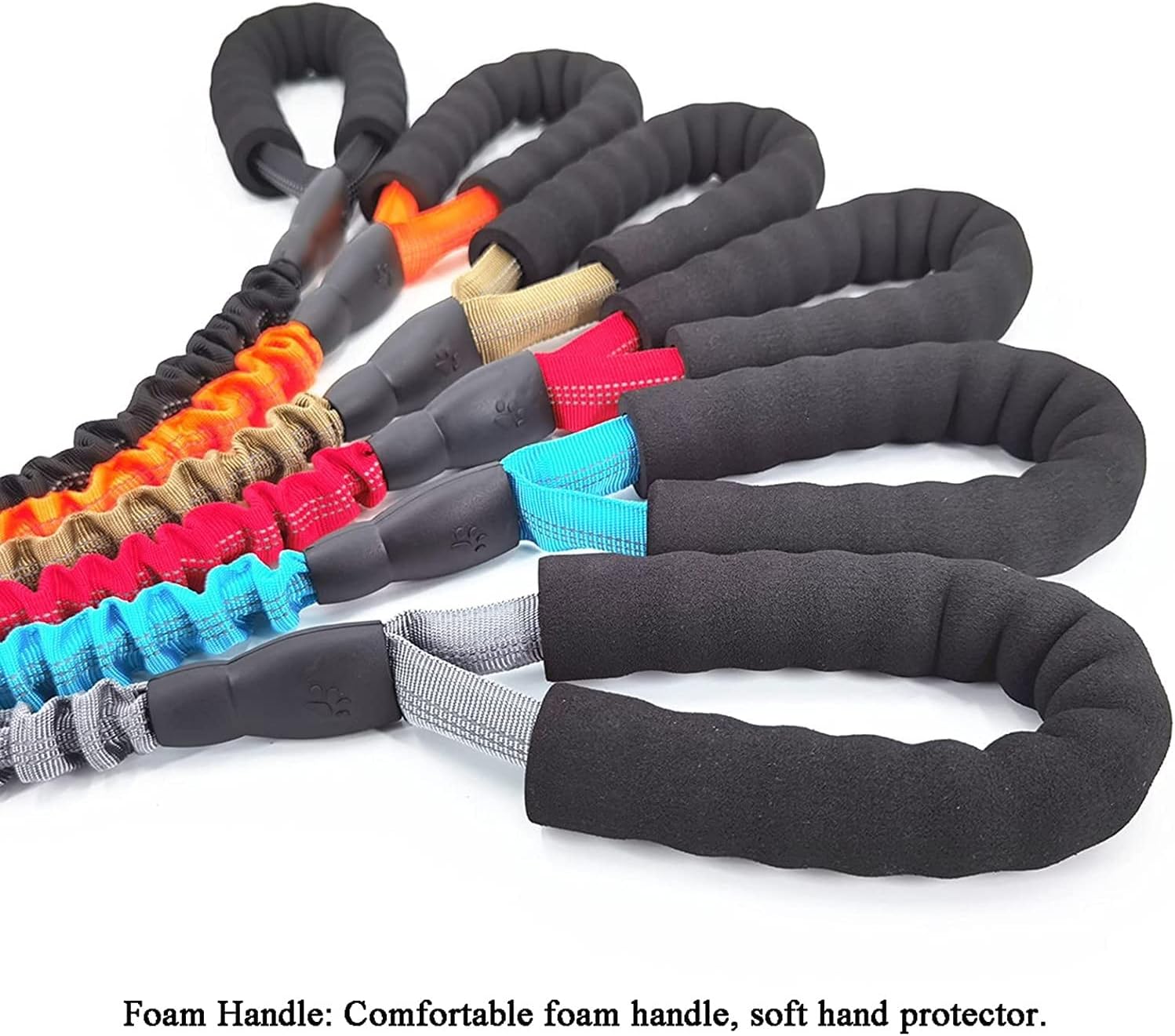 Dog Leash for Medium Large Breed Dogs with Buffer Strap Padded Handles Training Dog Leash Armyfor Small an Large Dogs (Gray)