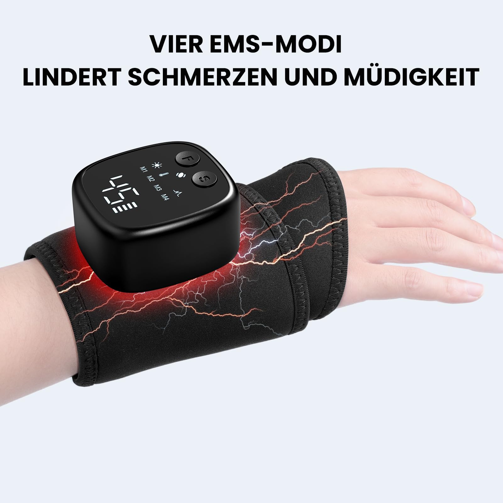 4 in 1 Handmassagegerät mit Wärme und Kompression, EMS Handgelenk Massagegerät bei Arthritis & Karpaltunnelsyndrom, Massager Schmerzlinderung für Handgelenk, Geschenke für Damen Herren