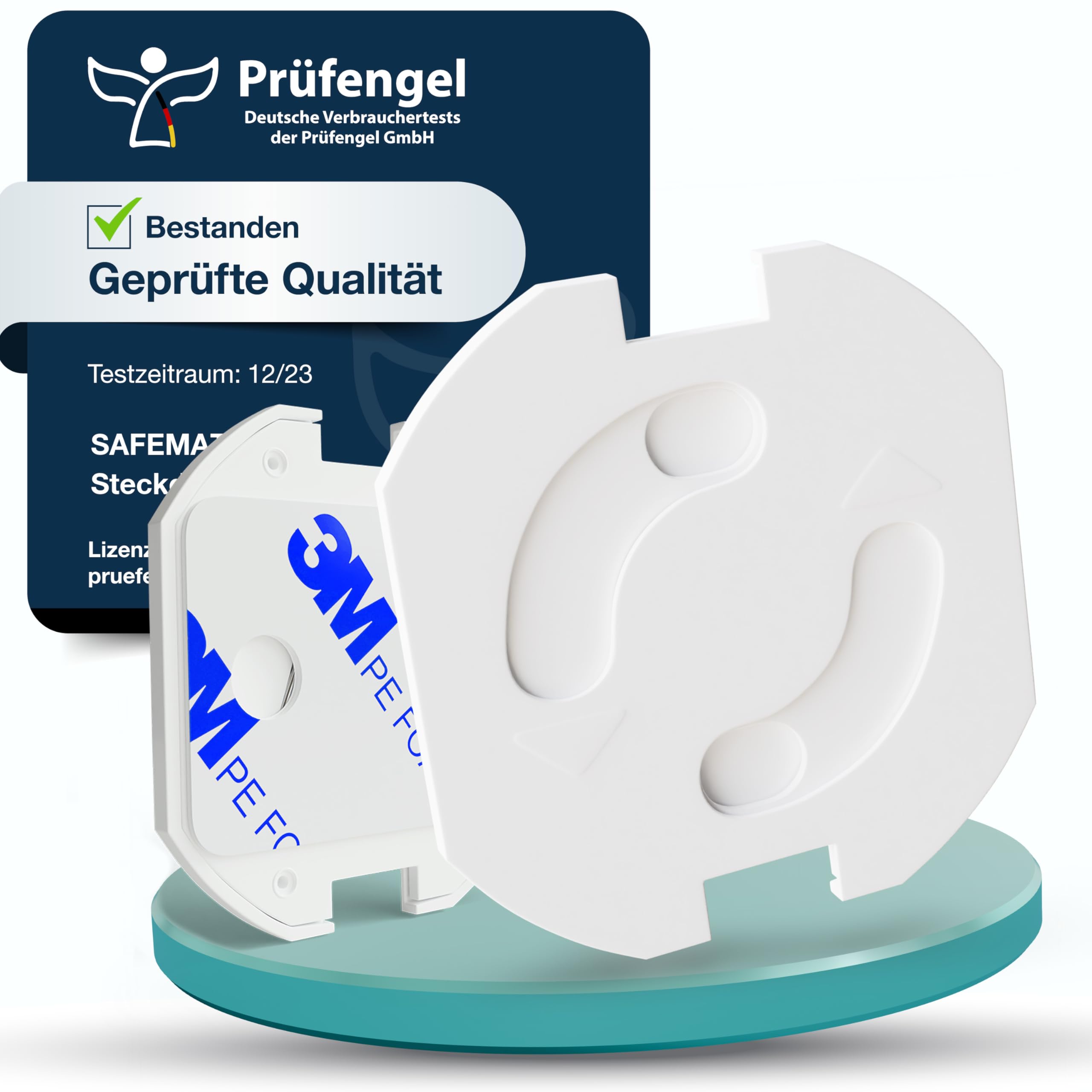 SafeMate® (20Stk.) Steckdosen Kindersicherung - Mit KIDSAFELOCK 2.0 Steckdosenschutz Kindersicherung für extra Sicherheit - Steckdosenschutz Baby, für eine Sichere Umgebung für Babys & Kleinkinder