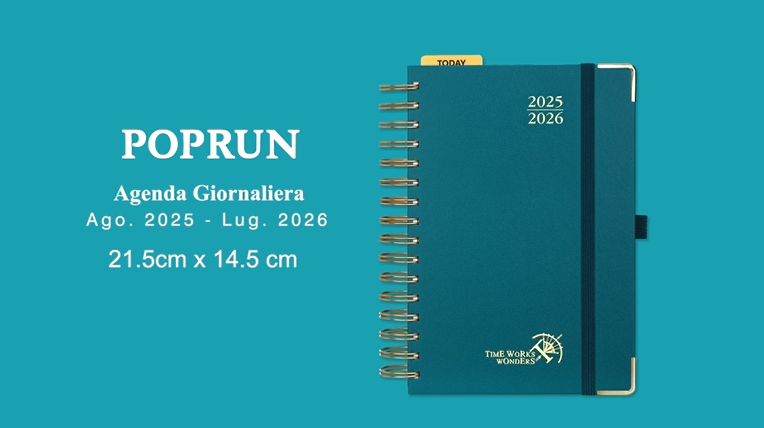 Agenda 2025-2026 POPRUN A5 - Giornaliera Rosa Chiaro, 1 Pagina Al Giorno, Carta 80 GSM - Foto 8