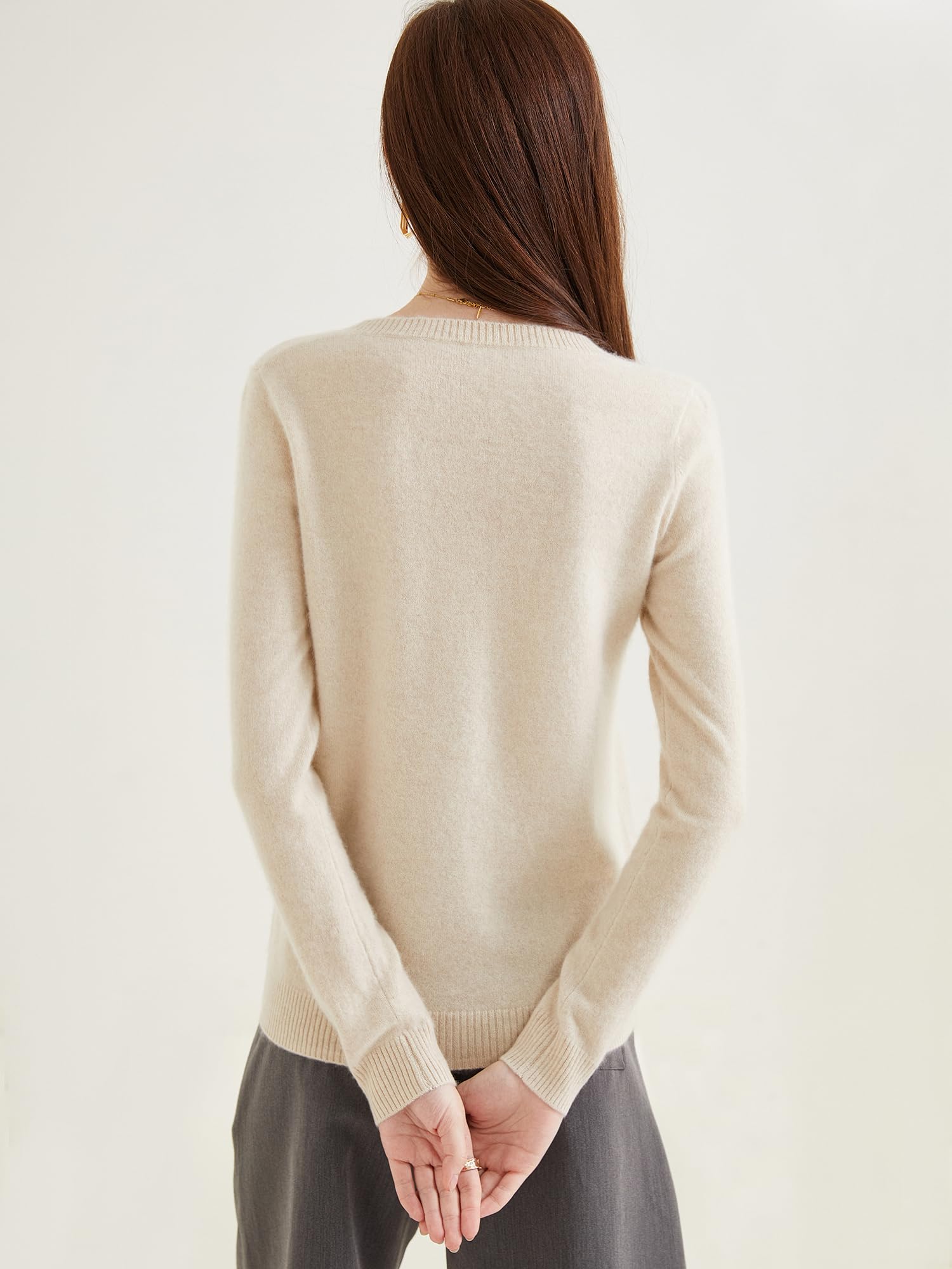 Chanyarn Damen Pullover 100% Reinem Kaschmir 2026 Herbst Winter Rundhalsausschnitt Super Warm Weich Leicht Langärmelig
