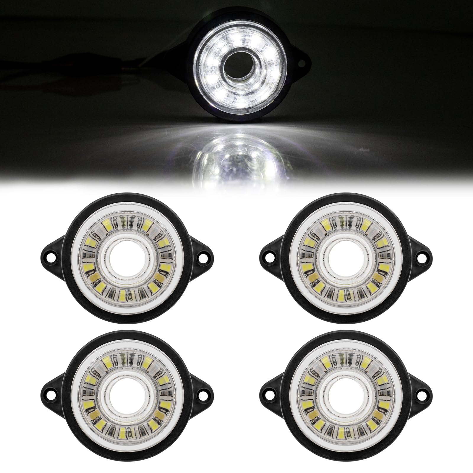 Amazon.co.jp: X-STYLE サイドマーカー LED 12V 24V 白 マーカーランプ