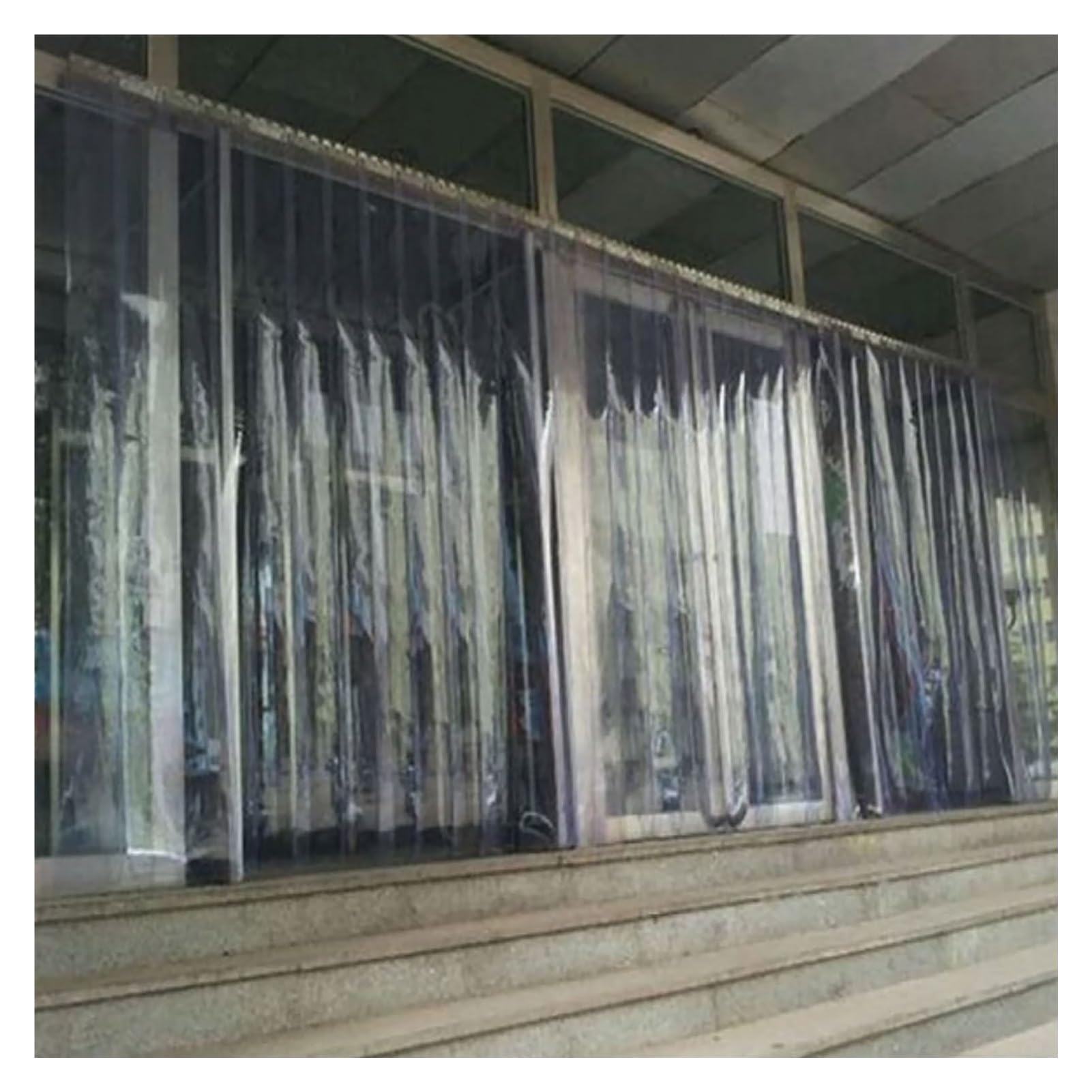 Tende Verticali PVC Tende in PVC Trasparente Tenda per Magazzini Tenda A Lamelle Industriale Tende Verticali PVC Trasparente Tenda per Porta Stalle(47.24x118.11in/1.2x3m)