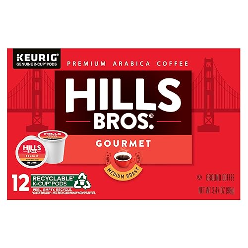 Miniatura 2 de Hills Bros. Cápsulas Keurig K-Cup Gourmet Blend para cafeteras Keurig  Mezcla de arábica premium de tostado medio, Kosher  1 paquete de 12 cápsulas