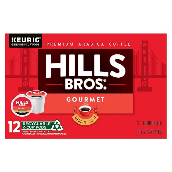 Hills Bros. Keurig K-Cup Pods - Gourmet Blend, 12 K-Cup Pods