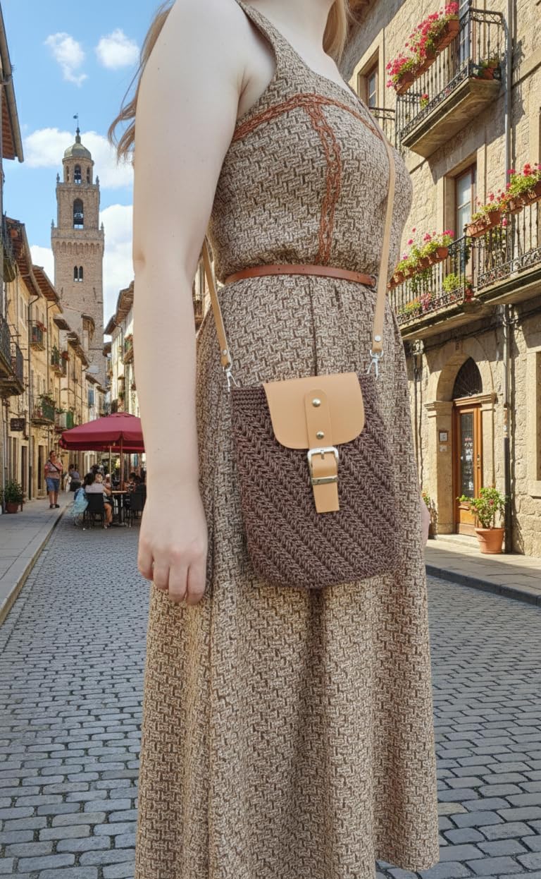 Raffia Crossbody Bag, Woven Straw Shoulder Bag with Leather Flap, Summer Boho Small Mini Purse for Women, Lightweight Natural Raffia Bag with Magnetic Closure, Detachable Strap Travel Beach Style - Image 5