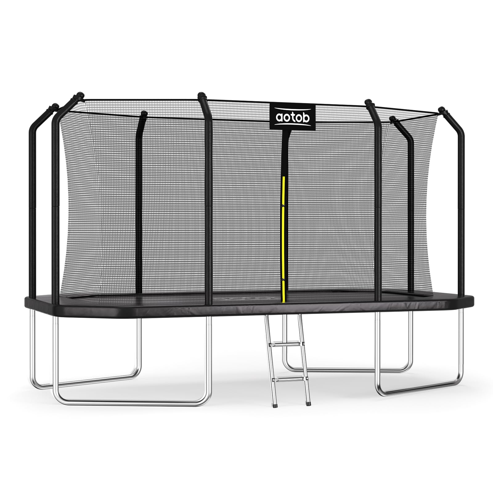 AOTOB 14 FT Rectangle Trampoline - Perfect Outdoor Trampoline for Kids - Gymnastics Style Tranpoline with Enclosure Net - Supports Up to 440 lbs