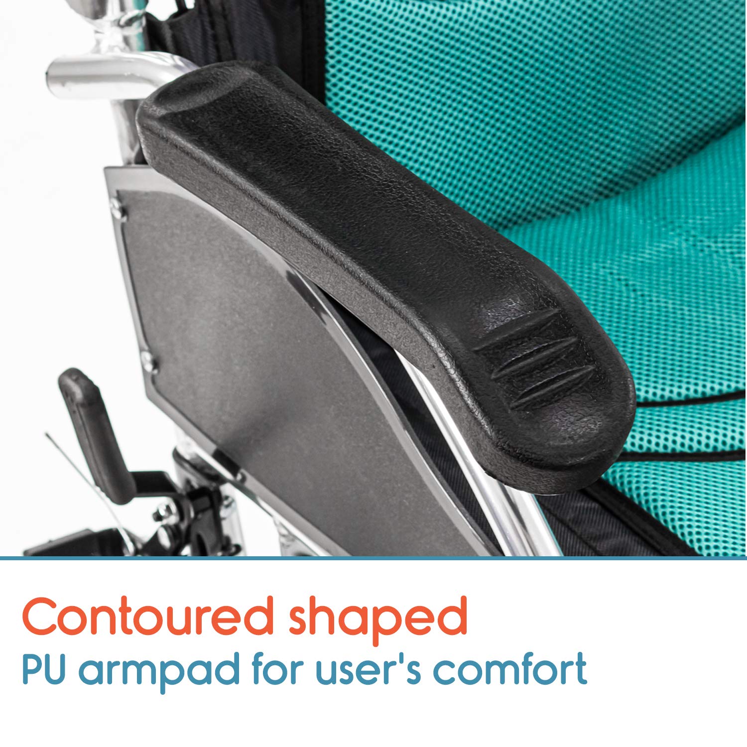KosmoCare Stylex Premium Imported Ultra lightweight Transporter Wheelchair With Seat Belt -Crest Series-Light Blue KosmoCare Stylex Premium Imported Ultra lightweight Transporter Wheelchair With Seat Belt -Crest Series-Light Blue