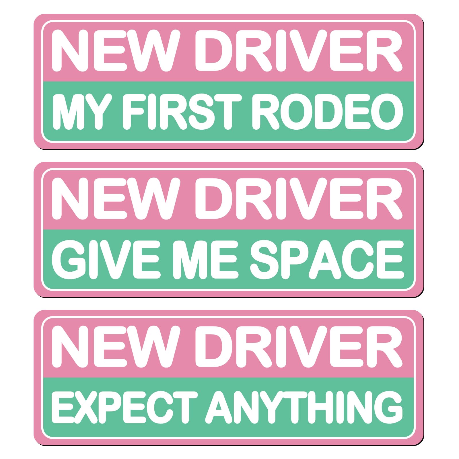 3Pcs Student Driver New Car Stickers Cute Accessories Supplies Exquisite Colorful Student Driver Sticker Magnet Not Easy to