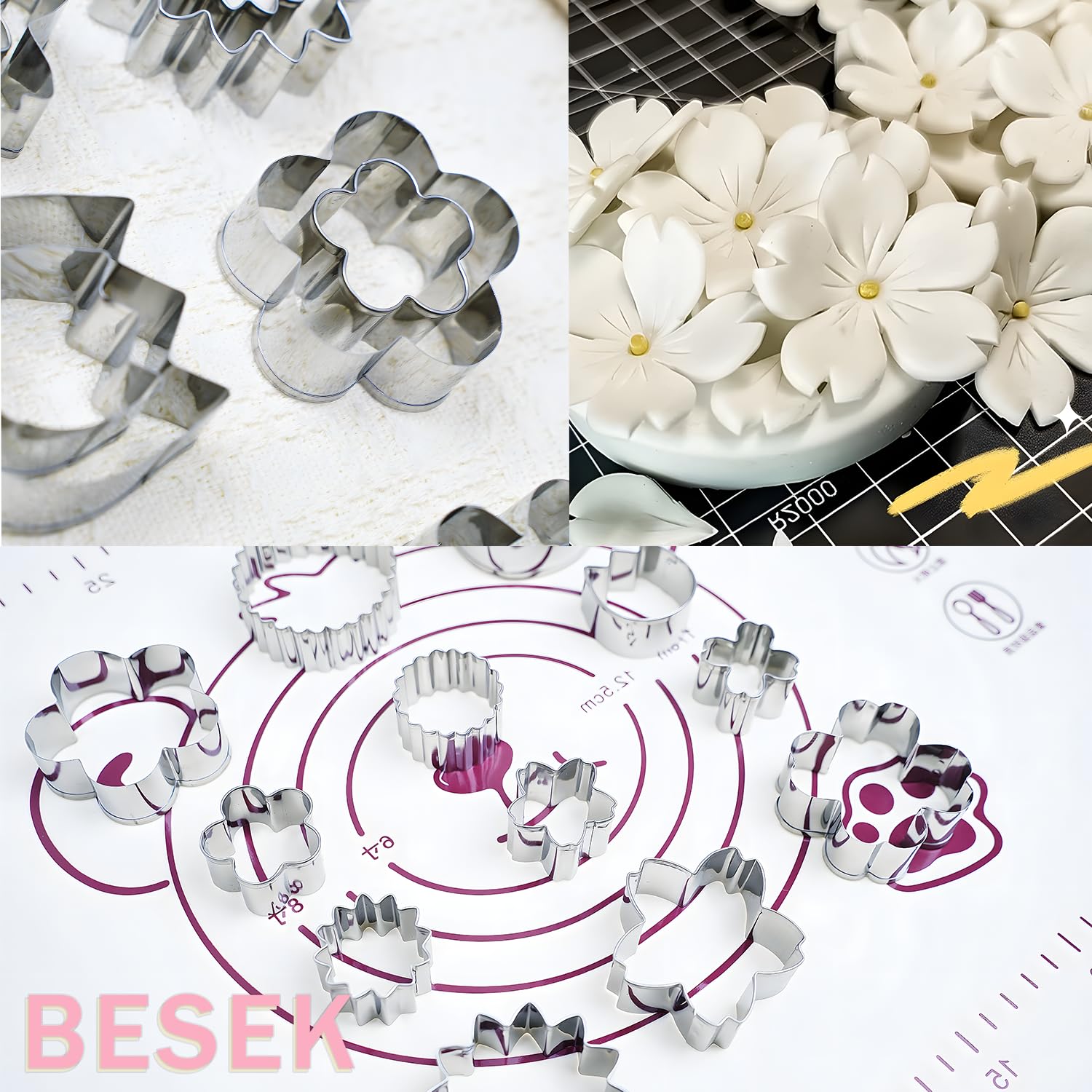 Cortador de galletas de flores de metal