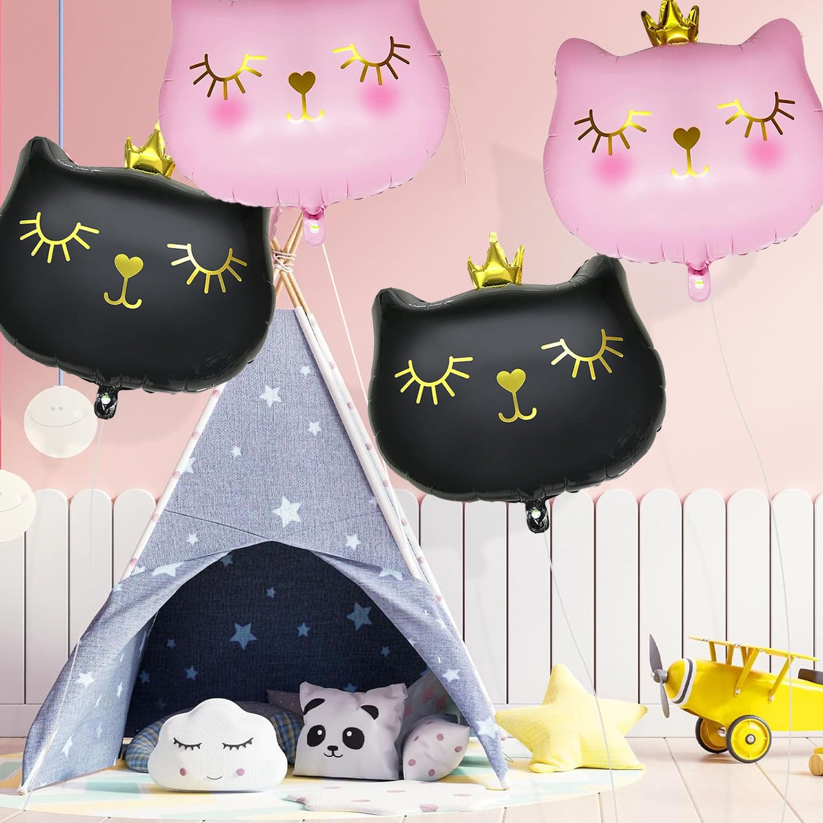 Anniversaire Décoration Chat Decoration Anniversaire Chat Déco Anniversaire Chat Ballons De Fête Chat Ballons Anniversaire Chat Decoration Gateau Chat Banner Anniversaire Chat Suspendus Tourbillon