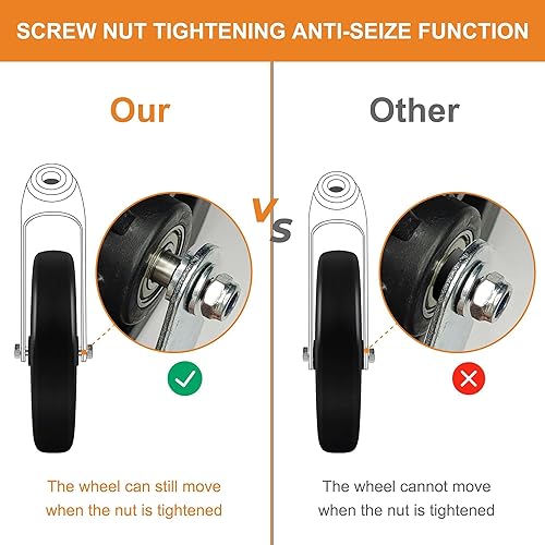 Miniatura 25 de 2 ruedas de repuesto para sillas de ruedas de 6 pulgadas para caminantes, material de goma respetuoso con el medio ambiente, neumáticos de 6.0 in