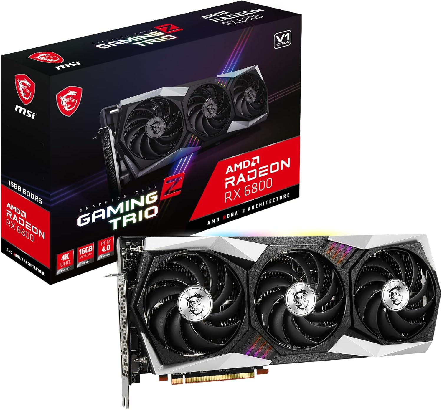 MSI Radeon RX 6800 GAMING Z TRIO 16G V1 MSI Radeon RX 6800 GAMING Z TRIO 16G V1