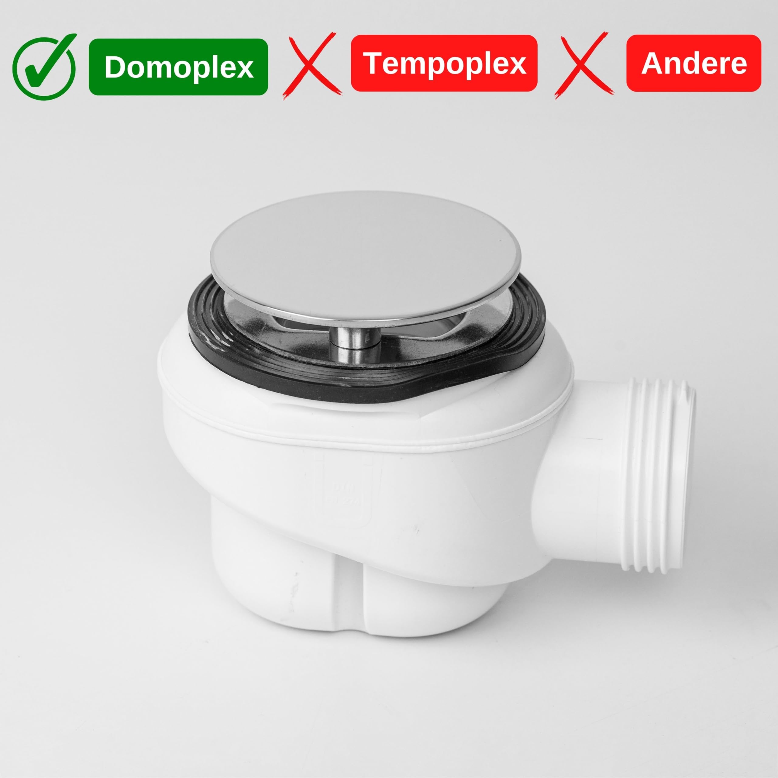 Stainless Steel Cover for Shower Drain, Diameter 75 mm, Compatible with Viega Domoplex Drain Fitting, Replaces Model 6930.0, for Shower Tray with Drain Hole Diameter 52 mm, Lid Shower, Shower Drain - Image 2