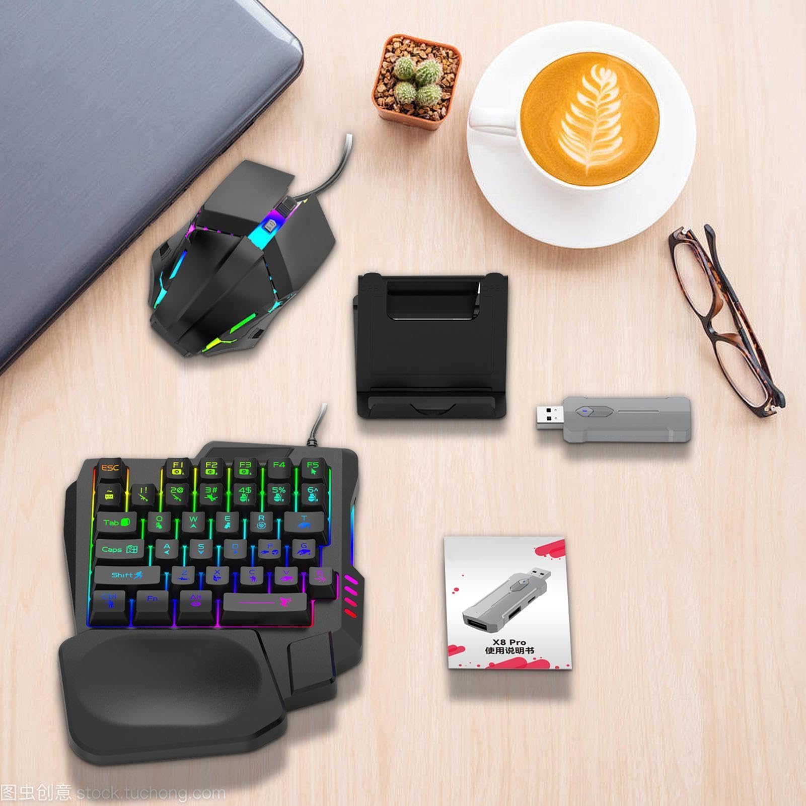 Set di Tastiera e Mouse Cablati Combo Ergonomico Retroilluminato RGB | Tastiera E Mouse Meccanici per Lavoro d'Ufficio, Streaming, Digitazione Rapida, Programmazione, Tornei Esports