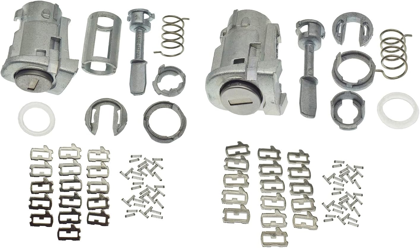 Left & Right Side Door Lock Cylinder Repair Kit For VW Golf Jetta 1997-2005